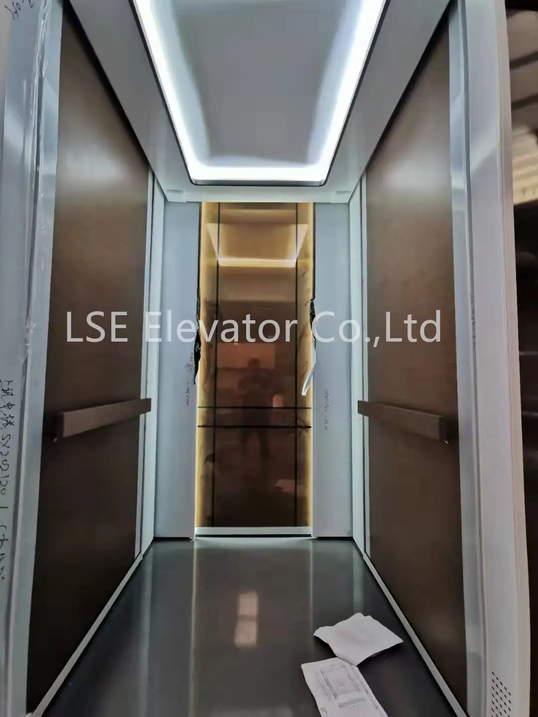 Passenger Elevator Car , Elevator Decoration 450kg Rated Load